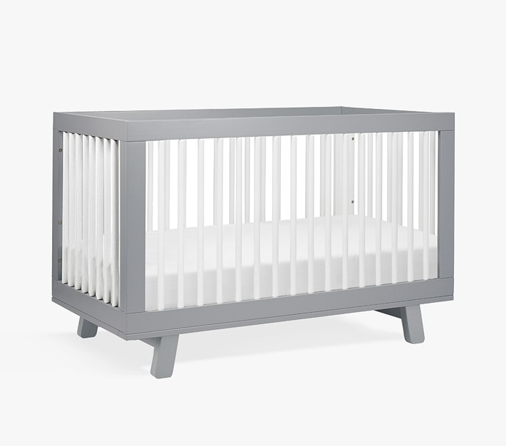 Babyletto Hudson Convertible, Grey/White, Standard UPS Delivery