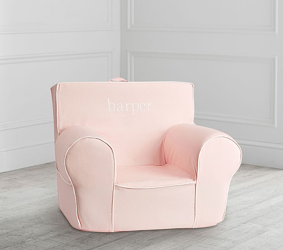 Blush With White Piping Anywhere Chair Kids Armchair Pottery Barn Kids