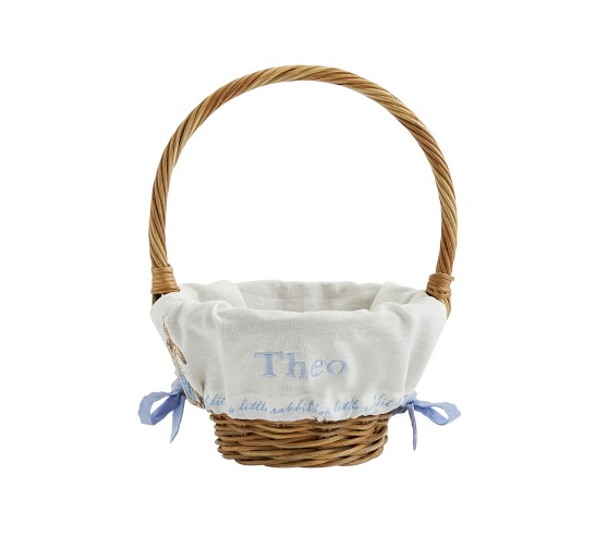 Peter Rabbit Bunny Script Easter Basket Liner Pottery Barn Kids