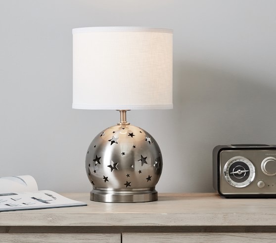 Silver Star Cut Out 3 Way Table Lamp, 3 Way Table Lamps