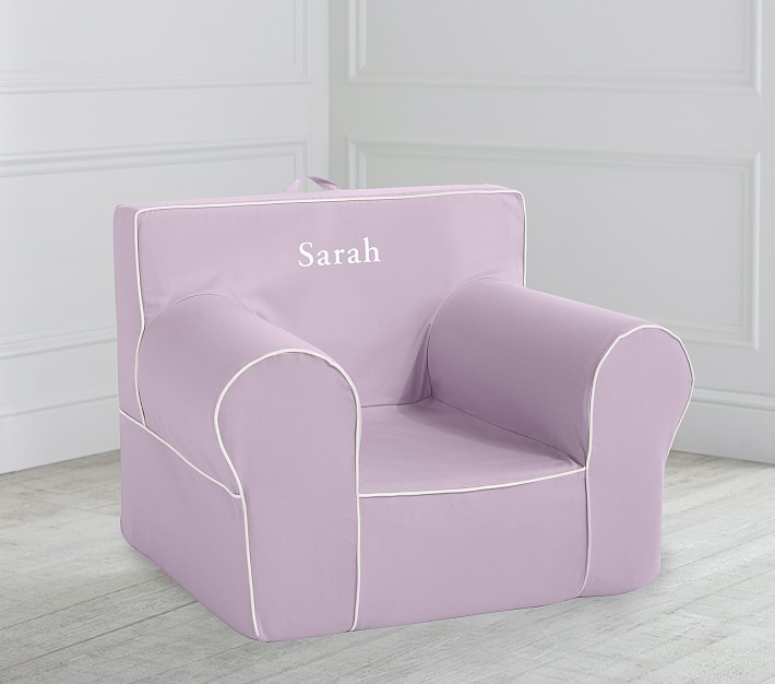 Oversized Light Lavender with White Piping Anywhere Chair®