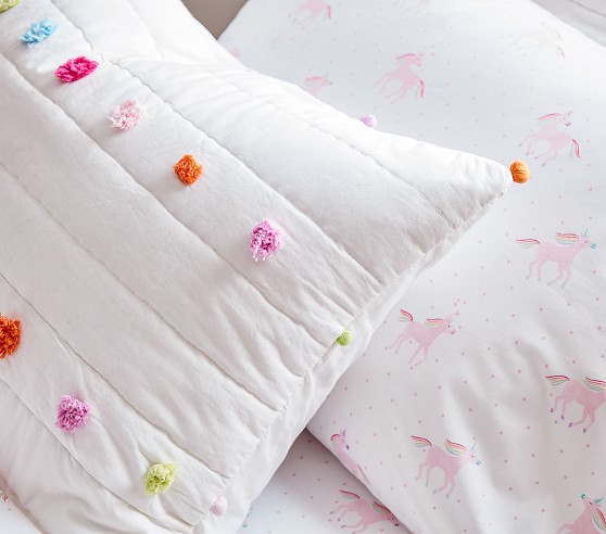 Organic Unicorn Rainbow Kids Sheet Set Pottery Barn Kids