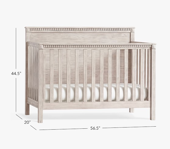 weathered white crib
