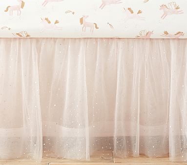 light pink tulle crib skirt