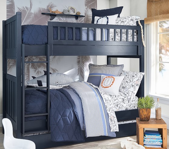 Camp Twin Over Kids Bunk Bed, Bunk Bed Quilt Sets
