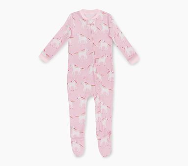 Rainbow Unicorn Nursery Pajama, 0-3 Months, Multi