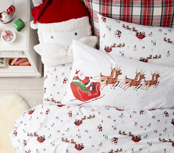 Quality Cotton Christmas Pillowcases for Kids Childs Holiday Bedtime Pillow Case Boys and Girls Pillowcases Ready to Ship