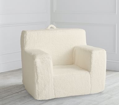 Modern Ivory Sherpa Anywhere Chair®