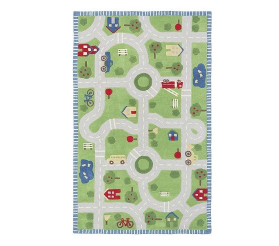 Faculteit Naar mini Play in the Park Road Rug | Patterned Rugs | Pottery Barn Kids
