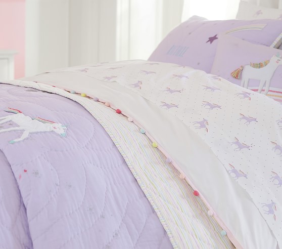 unicorn single fitted sheet