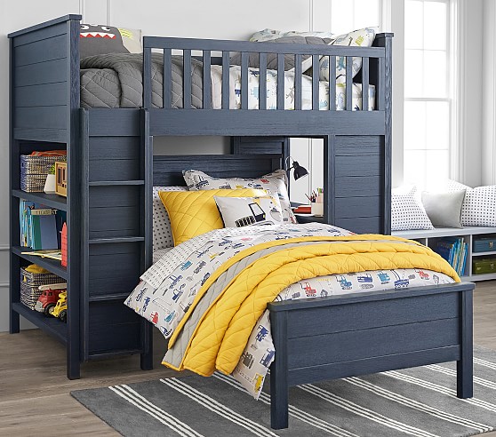 Charlie Kids Loft System Twin Bed Set, Bunk Bed Sets With Mattresses