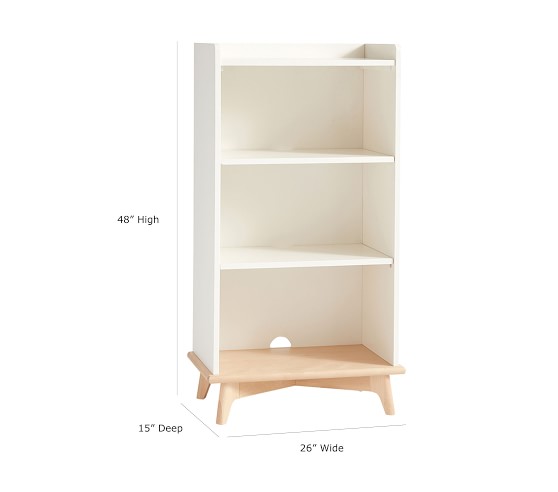 Sloan Tall Modern Bookcase Pottery, 26 Wide Bookcase
