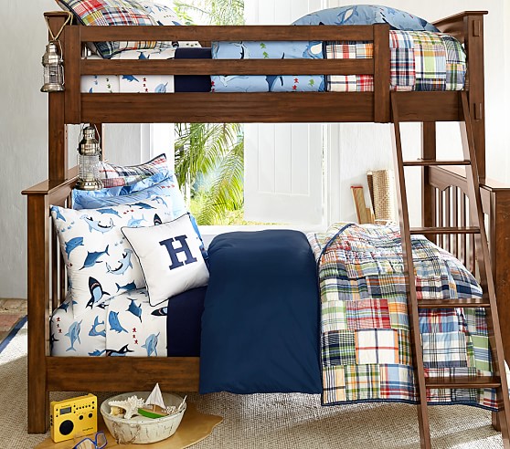 Kendall Twin Over Full Kids Bunk Bed, Ameriwood Twin Over Full Bunk Bed In Blackout Curtains