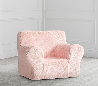 Pink Faux Fur Anywhere Chair® Slipcover Only
