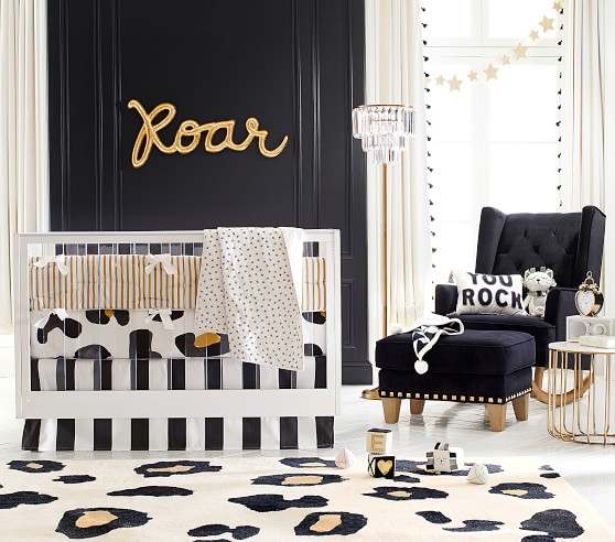 leopard print baby bedding