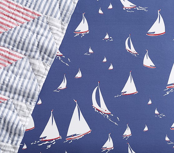 sailboat crib sheet