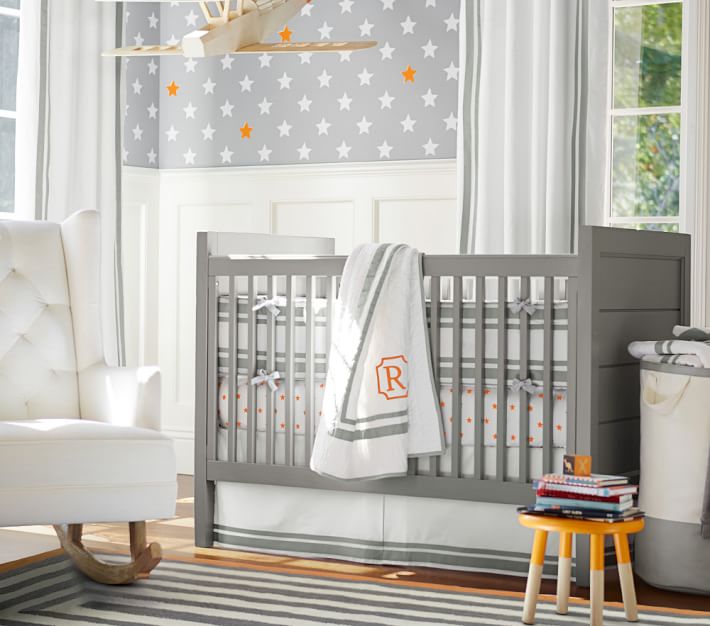 Gray Harper Baby Bedding Crib Bedding Pottery Barn Kids