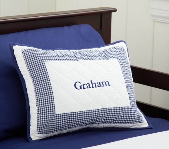 gingham baby bedding