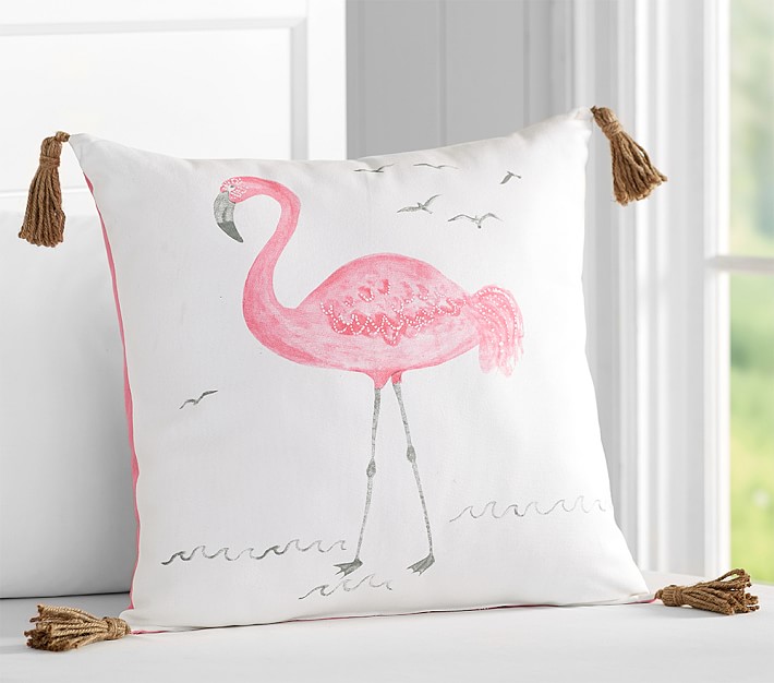 flamingo throw pillow