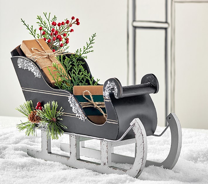 Wooden Santa Sleigh  Sled