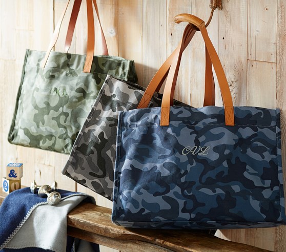 camo canvas tote