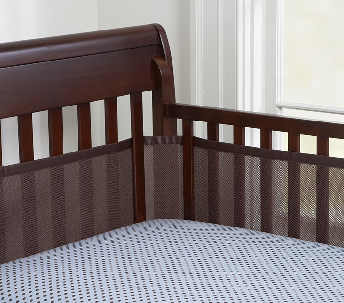 breathable mesh cot bumper