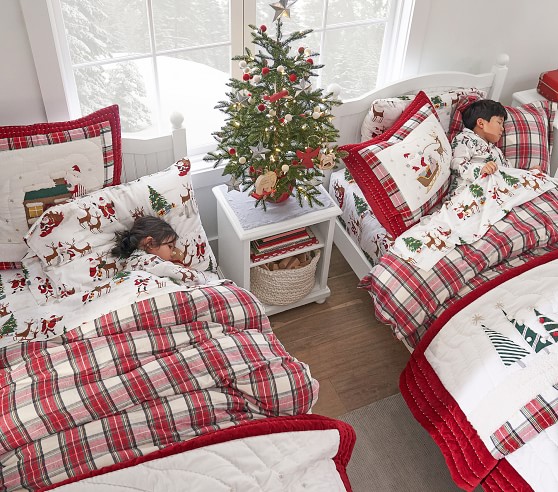 pottery barn kids christmas quilt