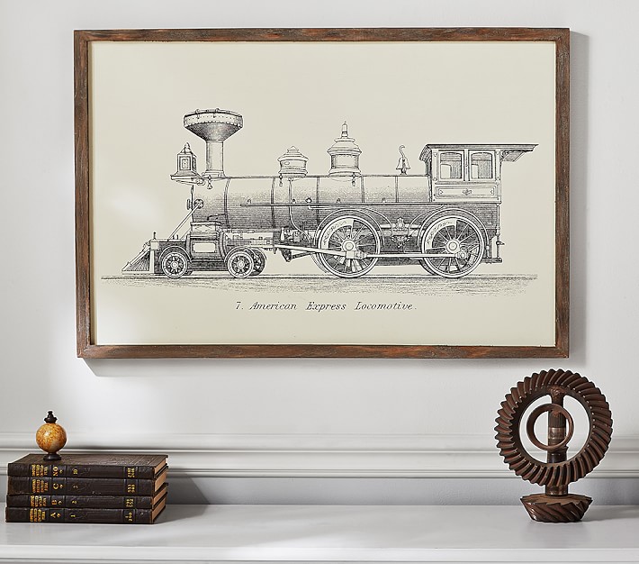 Locomotive Wall Art Pottery Barn Kids - Train Wall Art For Toddlers