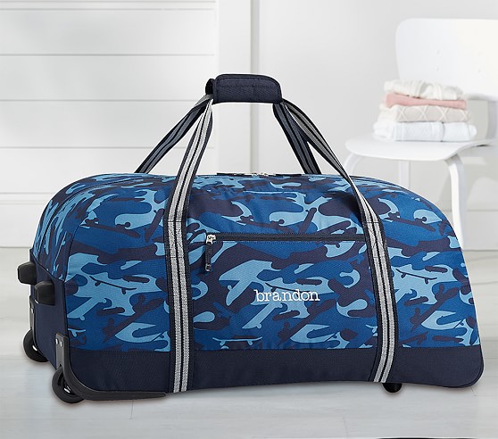 pottery barn rolling duffle bag
