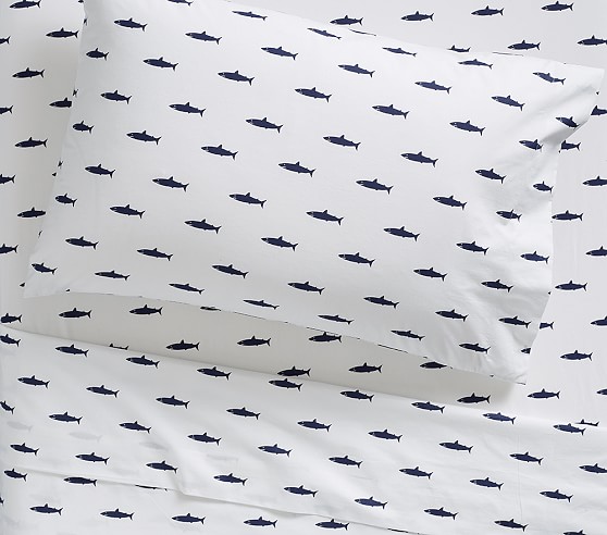 pottery barn shark sheets