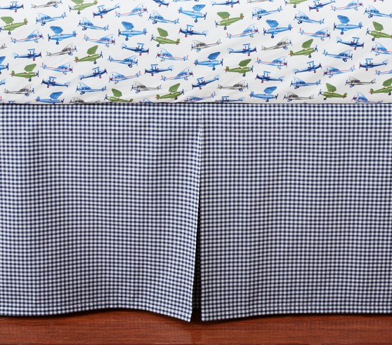 gingham cot bedding