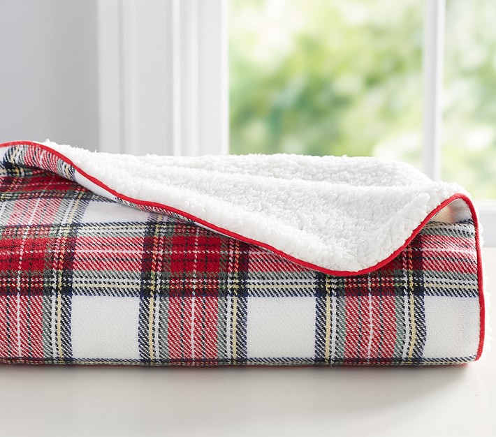 plaid swaddle blanket