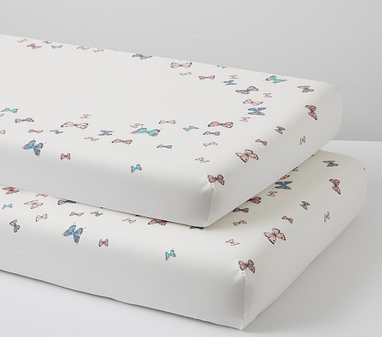 pottery barn butterfly sheets