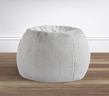 Grey Faux Fur Anywhere Beanbag™ Slipcover Only