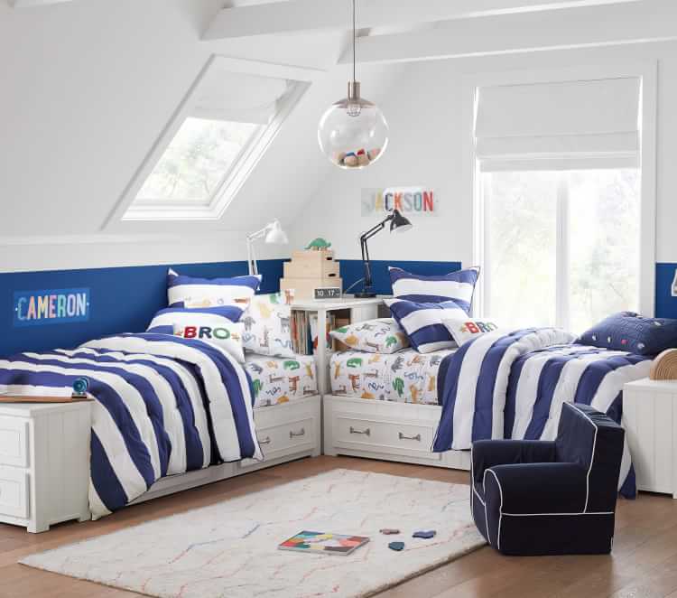 Belden Storage Bed Kids Beds, Corner Twin Beds With Trundle