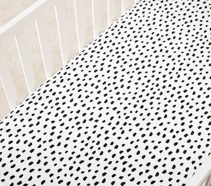 polka dot crib sheet