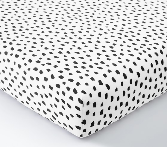 polka dot crib sheet