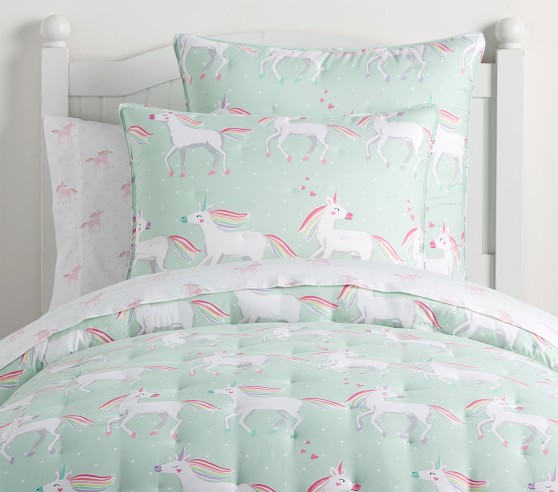 pottery barn kids unicorn bedding
