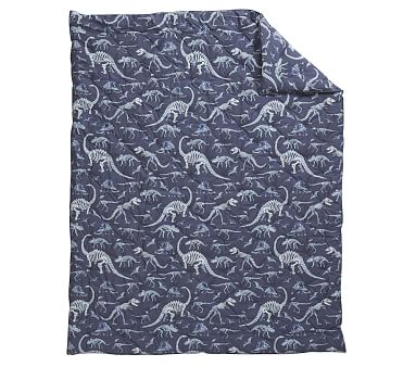 Dino Bones Comforter, Single, Blue Multi