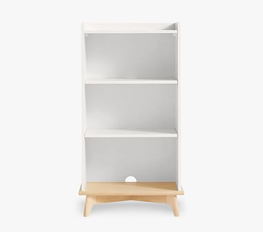 Sloan Tall Bookcase, Simply White/Natural, Standard Parcel Delivery