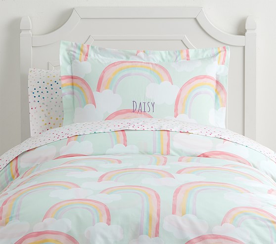 pottery barn rainbow bedding