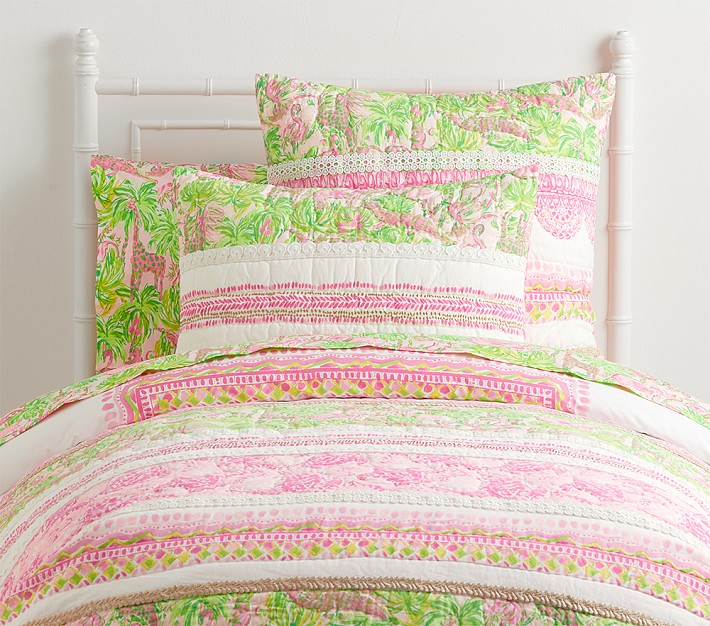 quilted standard Pottery Barn Kids Lilly Pulitzer On Parade sham