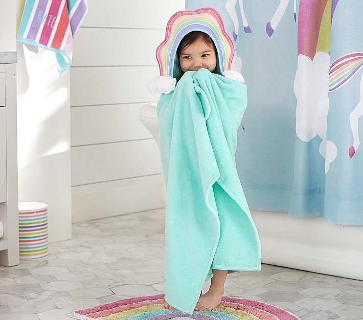 Rainbow Kid Hooded Towel