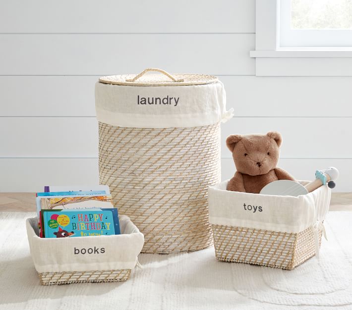 Quinn Hamper Kids Storage Pottery Barn Kids