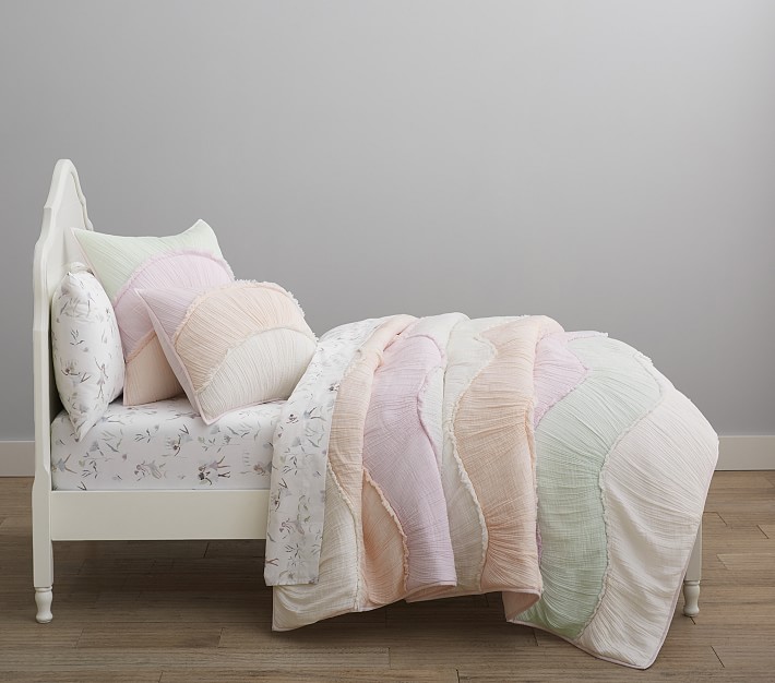 pottery barn pink bedding