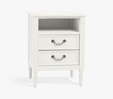 Blythe Nightstand, French White, Standard Parcel Delivery