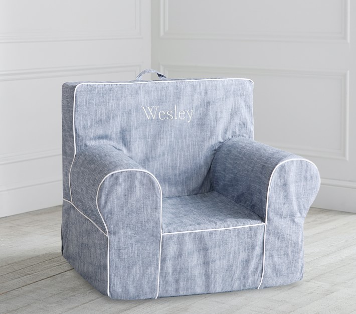 Chambray with White Piping Anywhere Chair®