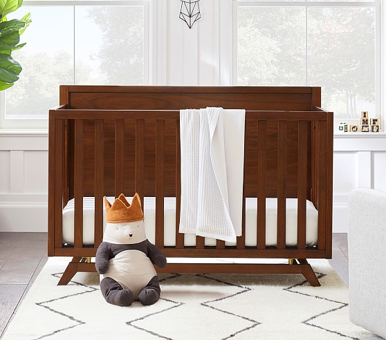 dark walnut crib