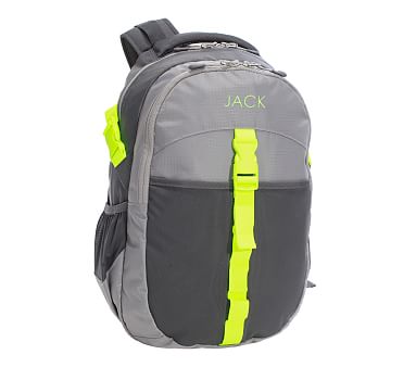 Jayden Recycled Large Backpack Charcoal/Grey/Green