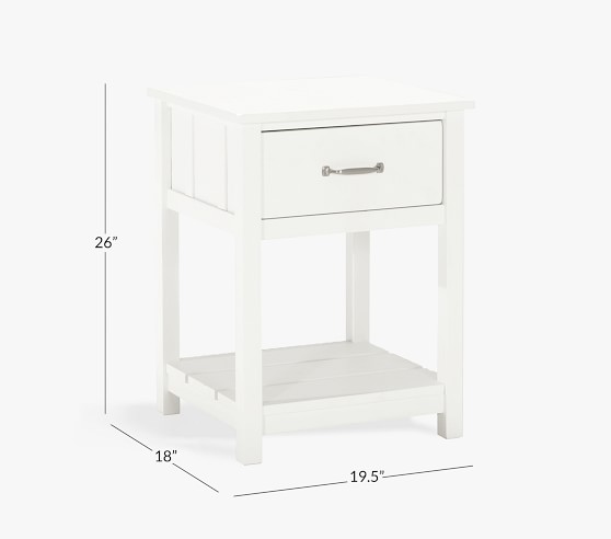 white nursery nightstand